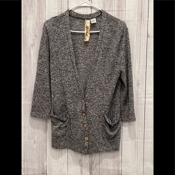 SPOILED junior gray cardigan / size XL - Picture 2 of 5